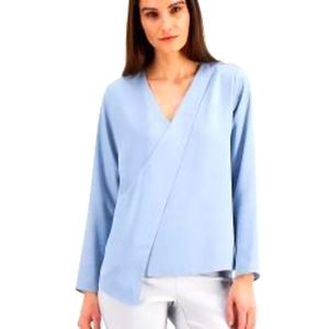 Alfani Draped-Front Blouse